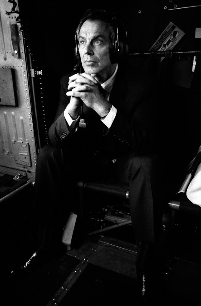 Nick Danziger (British, b. 1958) 'Helicopter Flight from RAF Lyneham to Battersea, 3 April 2003' from the exhibition 'Portraits and Power: People, Politics and Structures' at Centro di Cultura Contemporanea Strozzina - Fondazione Palazzo Strozzi, Florence