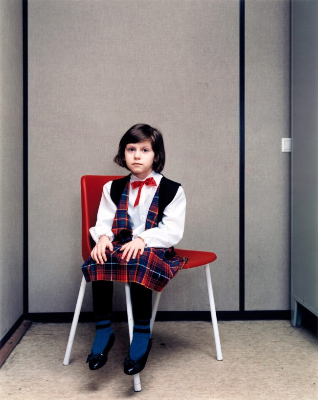 Rineke Dijkstra (Dutch, b. 1959) 'Almerisa, Asylum Seekers' Center, Leiden, The Netherlands, March 14, 1994' 1994 from the exhibition 'Between Here and There: Passages in Contemporary Photography' at The Metropolitan Museum of Art