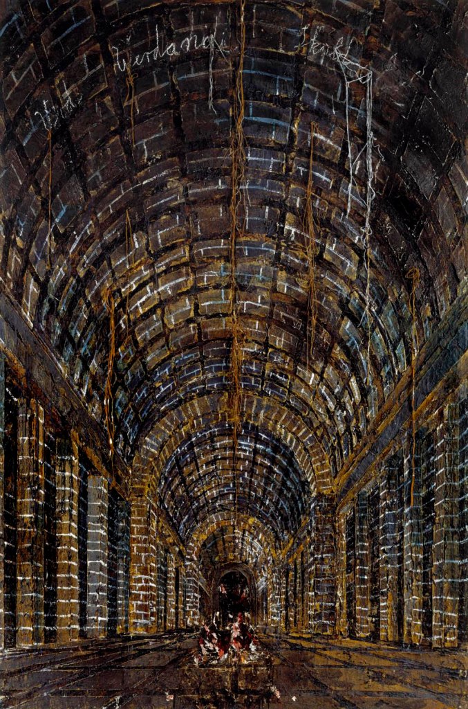 Anselm Kiefer (German, b. 1945) 'Urd Werdande Skuld (The Norns)' 1983 from the exhibition 'Anselm Kiefer' at BALTIC Centre for Contemporary Art, Gateshead