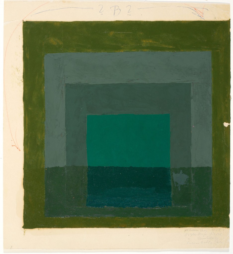 Josef Albers (German, 1888-1976) 'Color Study for Homage to the Square' Nd