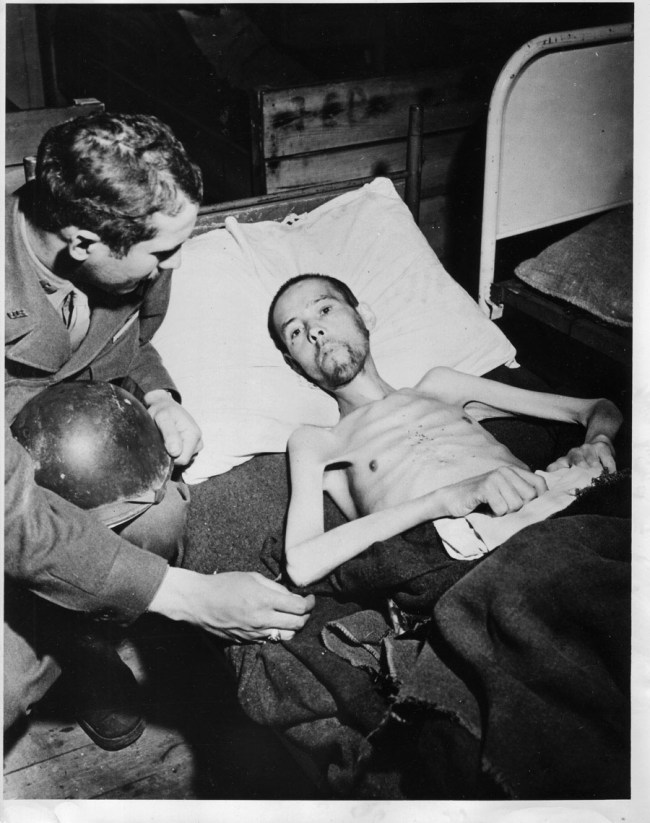 Unknown photographer. 'Liberated forced laborer with tuberculosis' 1945 from the exhibition 'Forced Labour. The Germans, the Forced Labourers and the War' at the Jewish Museum, Berlin