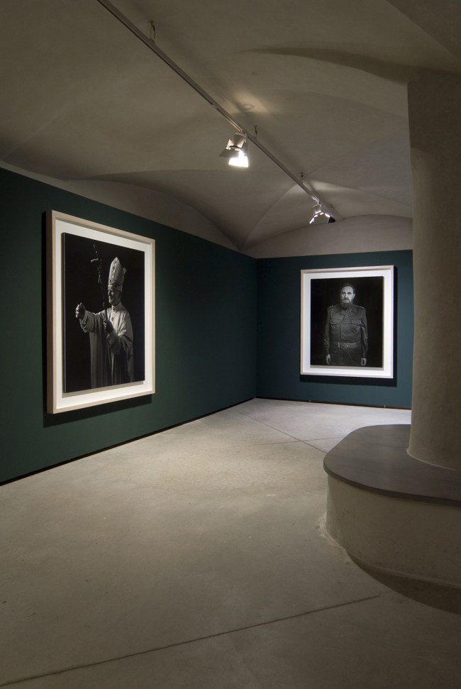 Installation view of the exhibition 'Portraits and Power: People, Politics and Structures' at Centro di Cultura Contemporanea Strozzina - Fondazione Palazzo Strozzi, Florence showing the work of Hiroshi Sugimoto