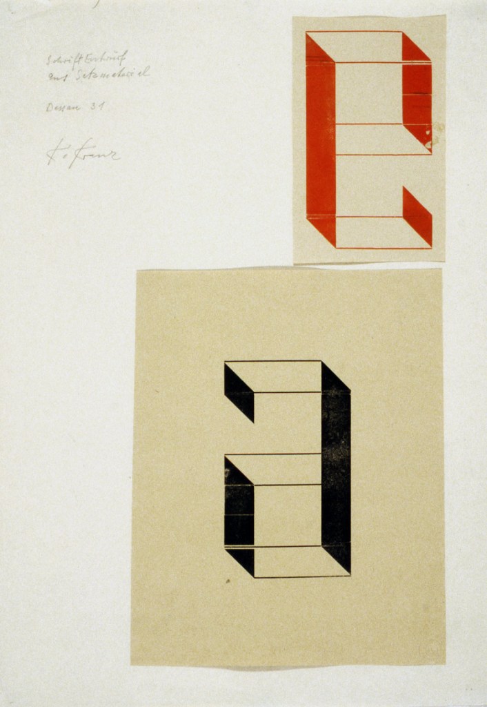 Kurt Kranz. 'Schrift Entwurf aus Satzmaterial' (Writing draft from sentence material) Dessau 1931