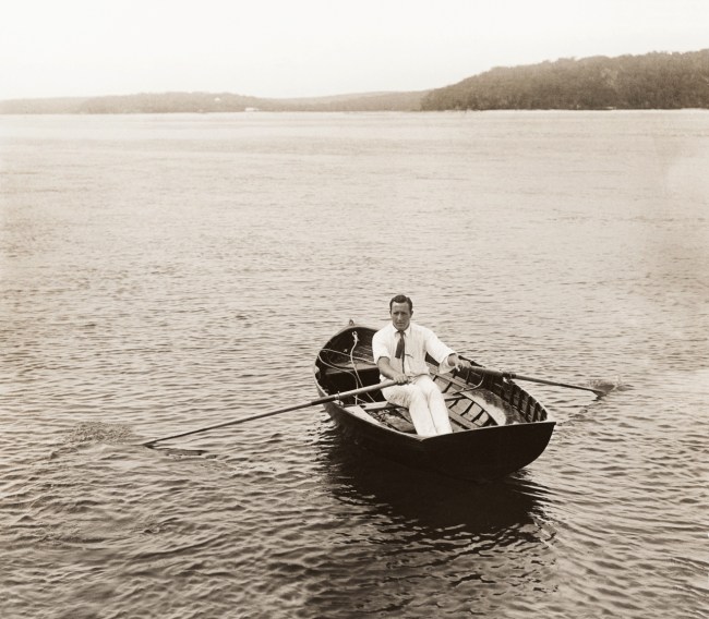 Arthur Wigram Allen (Australian, 1894-1967) 'Cecil Healy in the dinghy, 'Port Hacking', October 16 1904' 1904