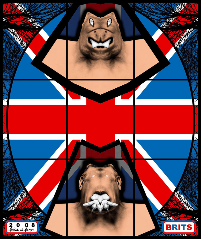Gilbert & George. ‘Brits’ from the series ‘Jack Freak Pictures’ 2008