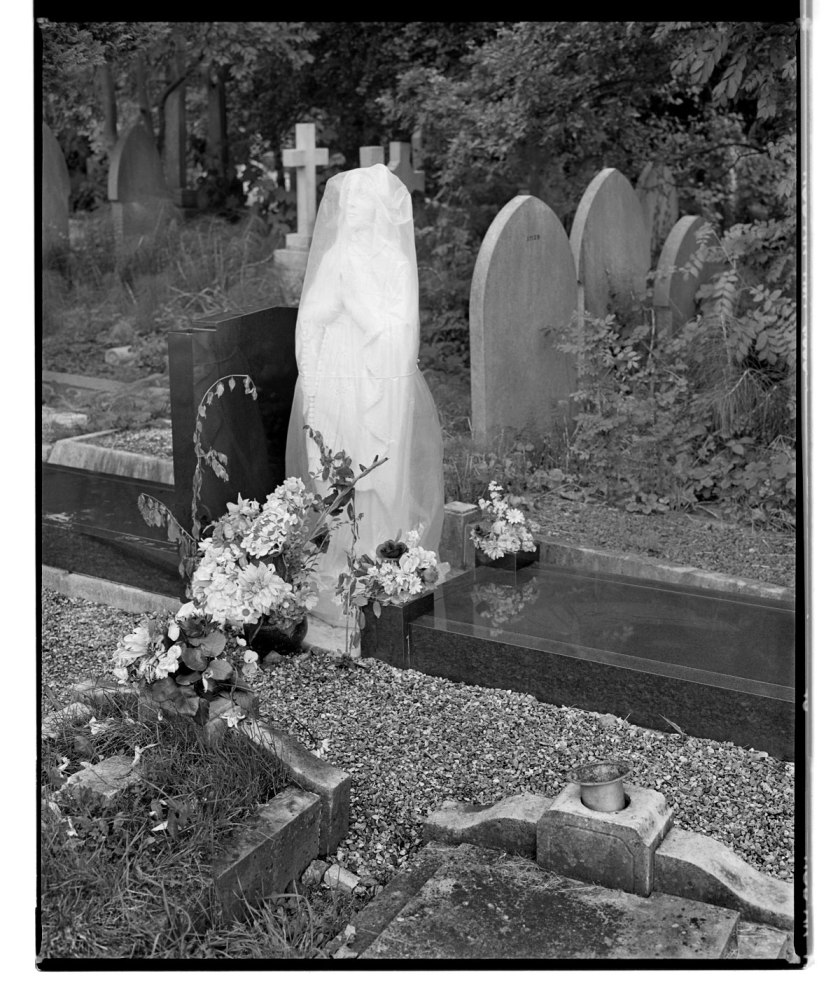 Marcus Bunyan. 'Covered figure with graves' 1993