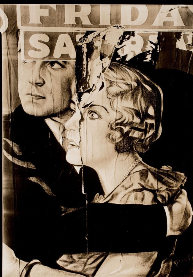 Walker Evans (American, 1903-1975) 'Torn Poster, Truro, Massachusetts' 1930