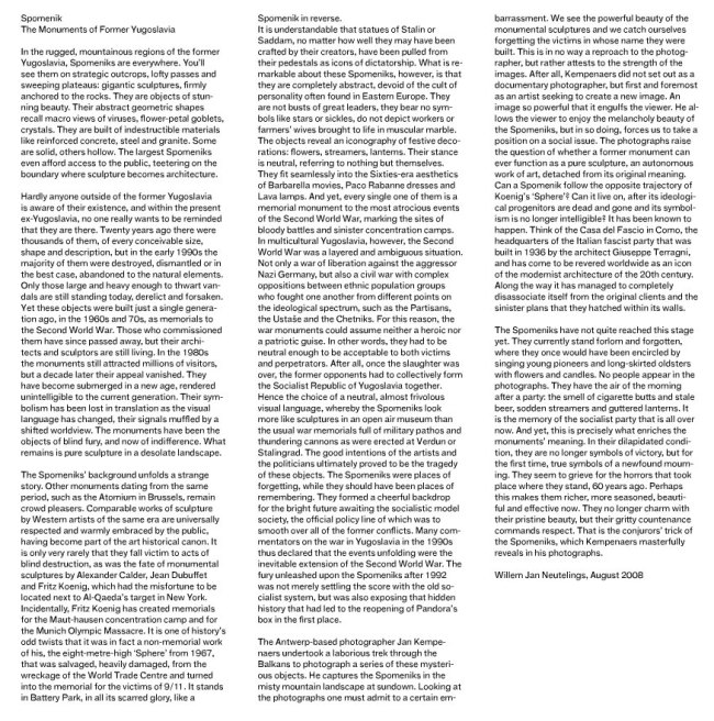 'Spomenik' by Jan Kempenaers 'Spomenik' by Jan Kempenaers