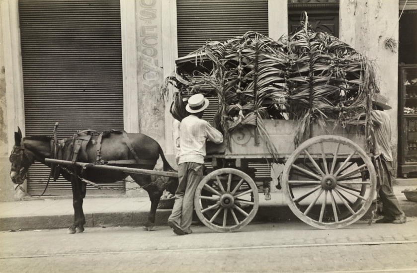 Walker Evans (American, 1903-1975) 'Mule, Wagon and Two Men, Havana' 1933