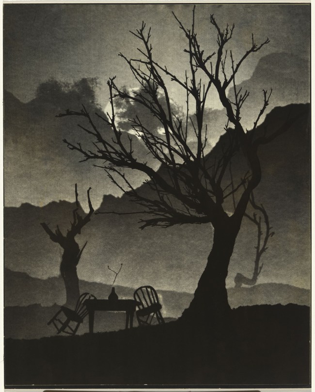 Virna Haffer (American, 1899-1974) 'Untitled [tree and chair]' c. 1962