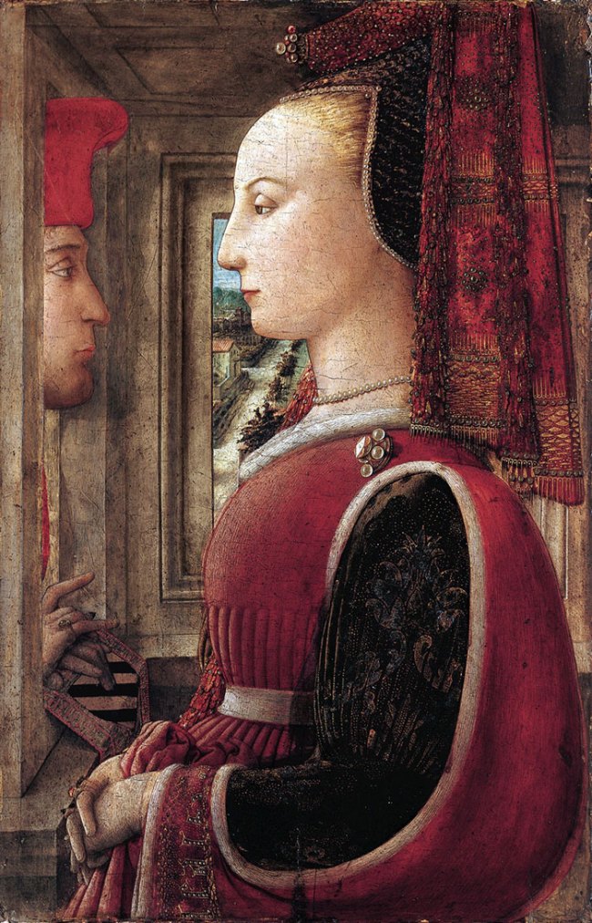Filippo Lippi (Italian, 1406-1469) 'Portrait of a Man and a Woman at a Casement' c. 1440