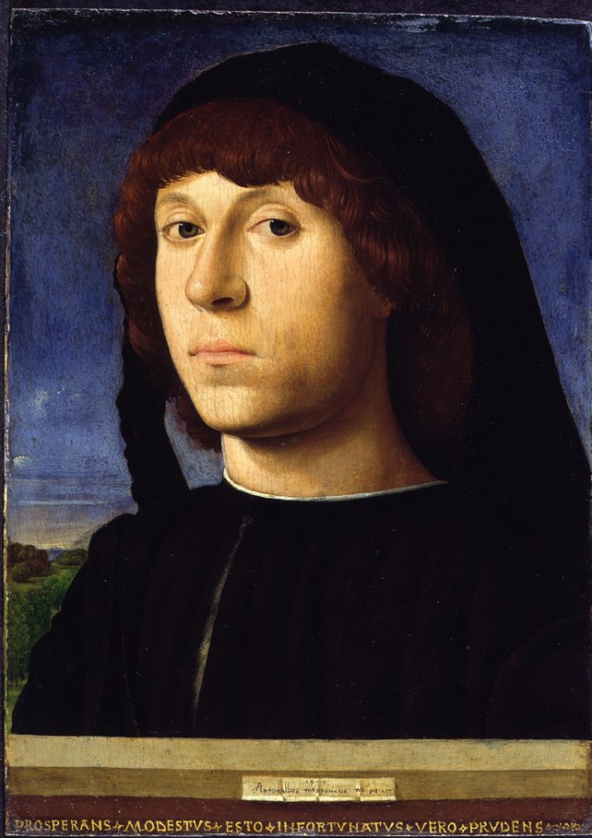 Antonello da Messina (Italian, 1430-1479) 'Portrait of a Young Man' 1478 