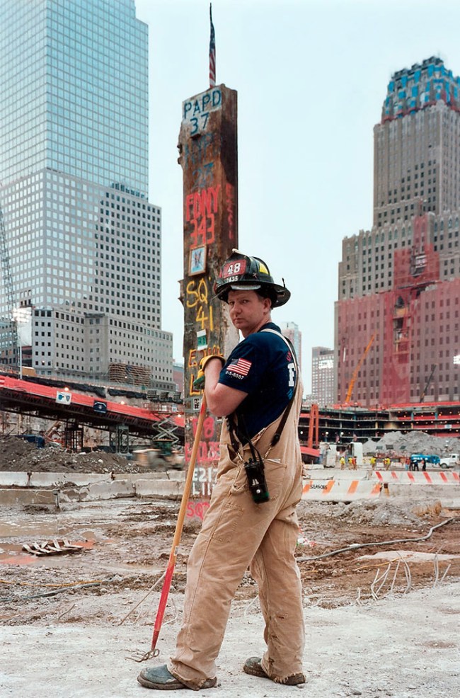 Joel Meyerowitz (American, b. 1938) 'Fireman at Last Column' 2002