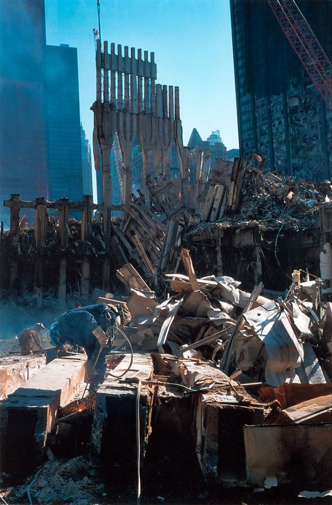Joel Meyerowitz (American, b. 1938) 'Welder and Rubble' 2001
