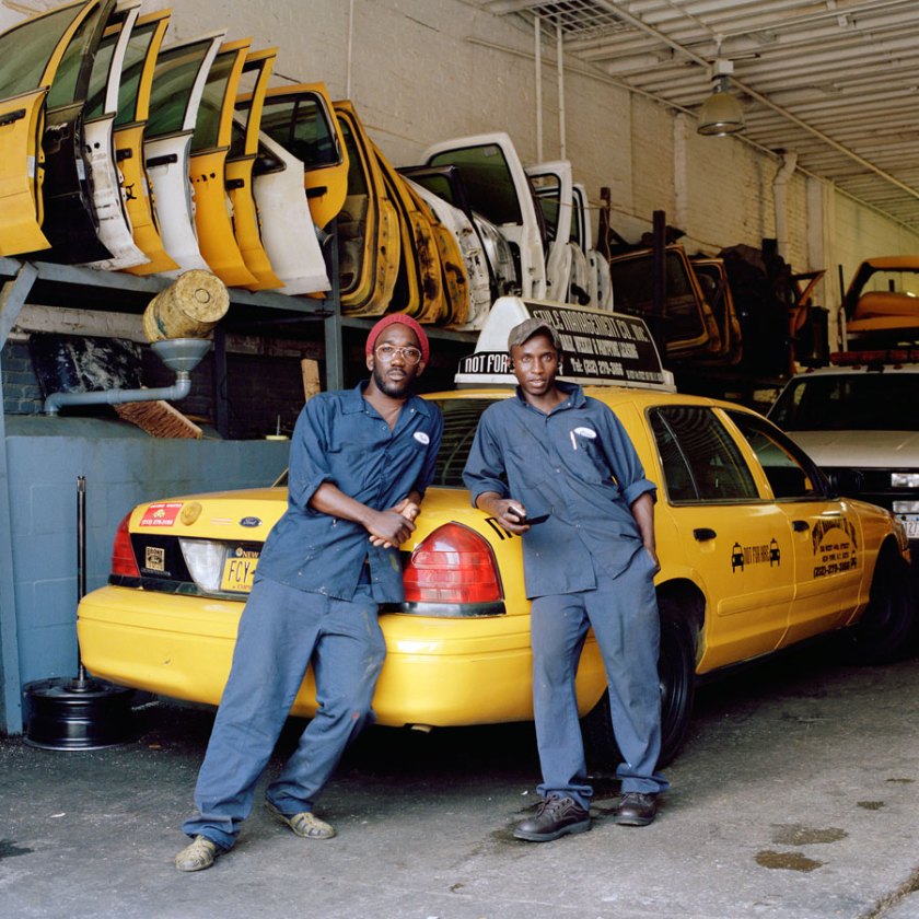 Selina Ou (Australian born Malaysia, b. 1977) 'Issa and Lamine, Taxi Mechanics, Upper West Side, New York' 2011
