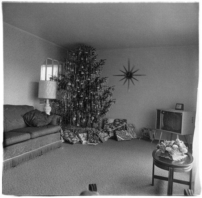 Diane Arbus (American, 1923-1971) 'Xmas tree in a living room in Levittown, L.I. 1963' 1963
