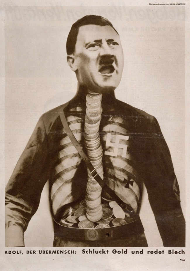 John Heartfield (German, 1891-1968) 'Adolf, the superman: swallows gold and spouts rubbish' from the 'Workers Illustrated Paper', vol 11, no 29, 17 July 1932, p. 675