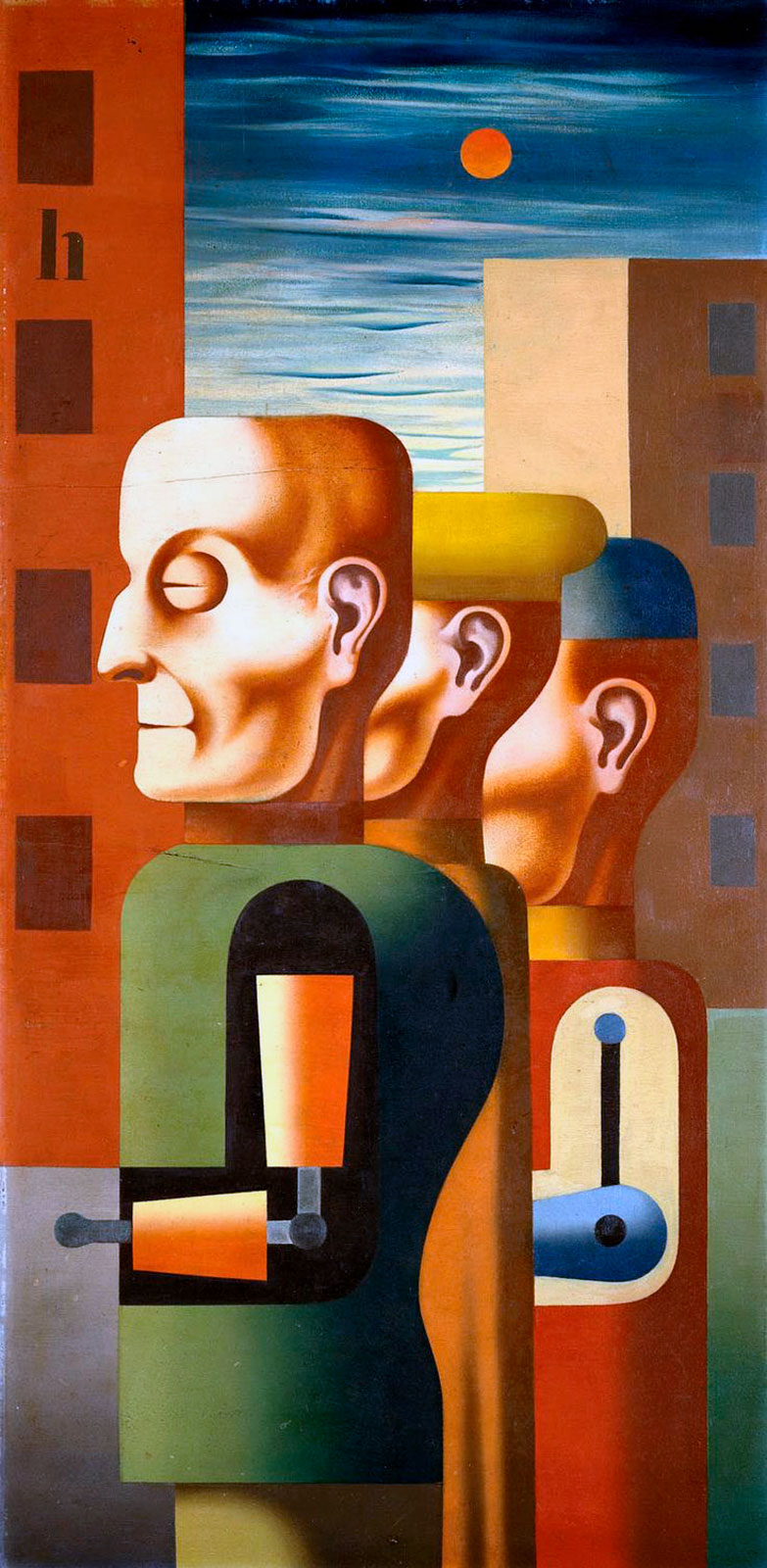 Heinrich Hoerle (German, 1895-1936) 'Three invalids' c. 1930 Heinrich Hoerle (German, 1895-1936) 'Three invalids' c. 1930