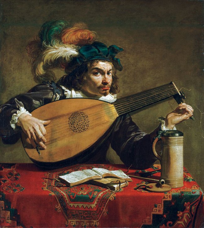 Theodoor Rombouts (Flemish, 1597-1637) 'A Lute Player' c. 1620