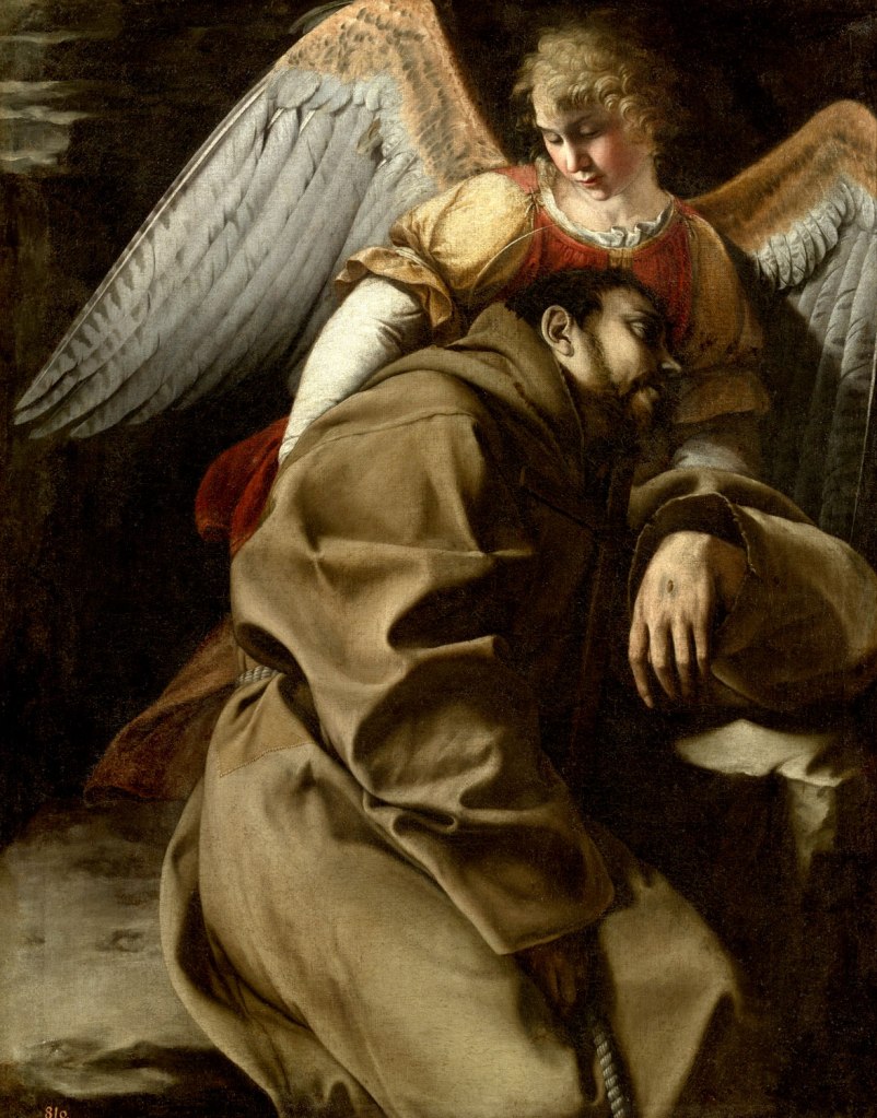 Orazio Gentileschi (Italian, 1563-1639) 'Saint Francis in Ecstasy' c. 1607
