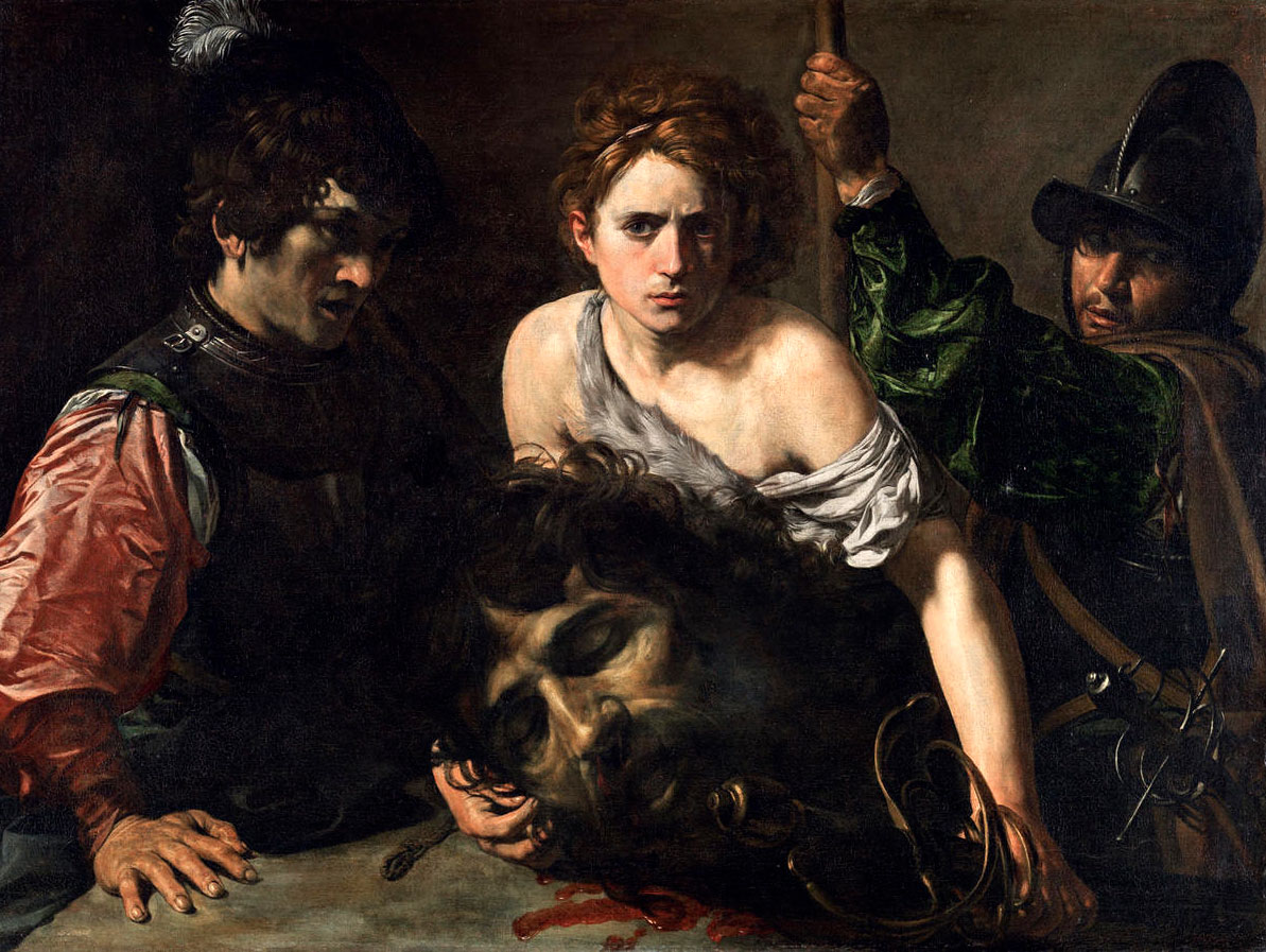 Valentin de Boulogne (French, 1591-1632) 'David with the Head of Goliath and Two Soldiers' 1620-1622 Valentin de Boulogne (French, 1591-1632) 'David with the Head of Goliath and Two Soldiers' 1620-1622