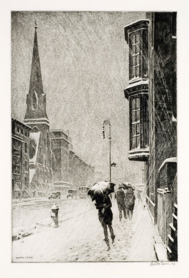 Martin Lewis (Australian, 1881-1962). 'Bay Windows' 1929 Martin Lewis (Australian, 1881-1962). 'Bay Windows' 1929