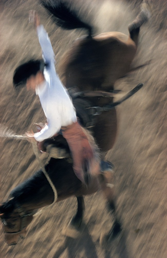 Ernst Haas (American, 1921-1986) 'Bronco Rider, California' 1957