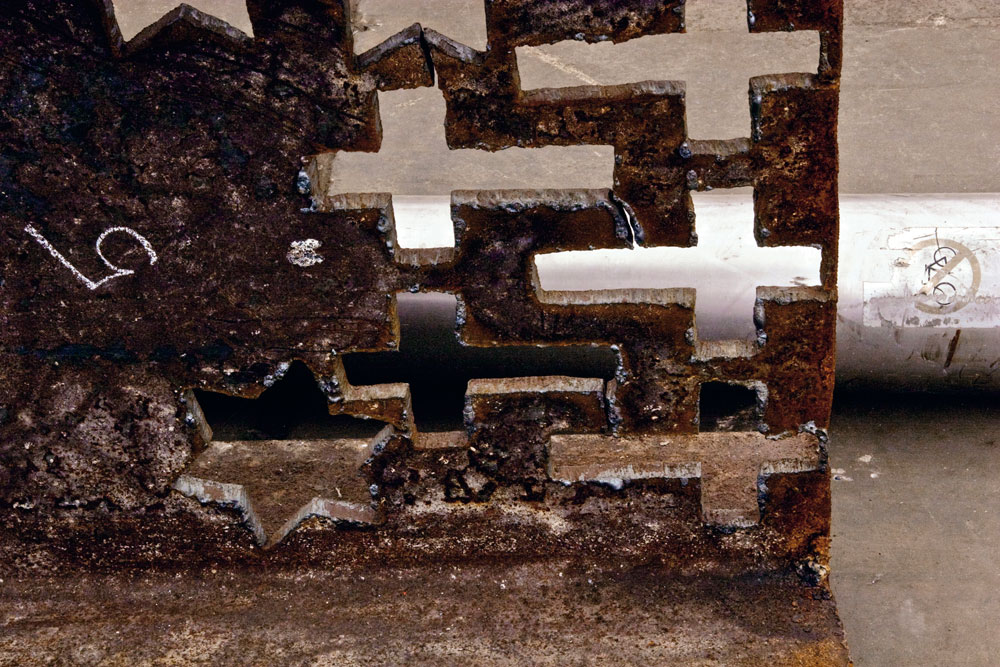 Francesc Torres (Spanish, b. 1948) 'During the recovery at the site, some ironworkers would cut religious or other symbols out of pieces of steel...' 2009 Francesc Torres (Spanish, b. 1948) 'During the recovery at the site, some ironworkers would cut religious or other symbols out of pieces of steel...' 2009