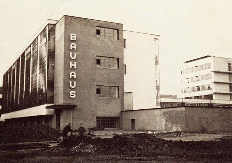 Lucia Moholy (British born Czechoslovakia, 1894-1989) 'Untitled [Southern View of Newly Completed Bauhaus, Dessau]' 1926