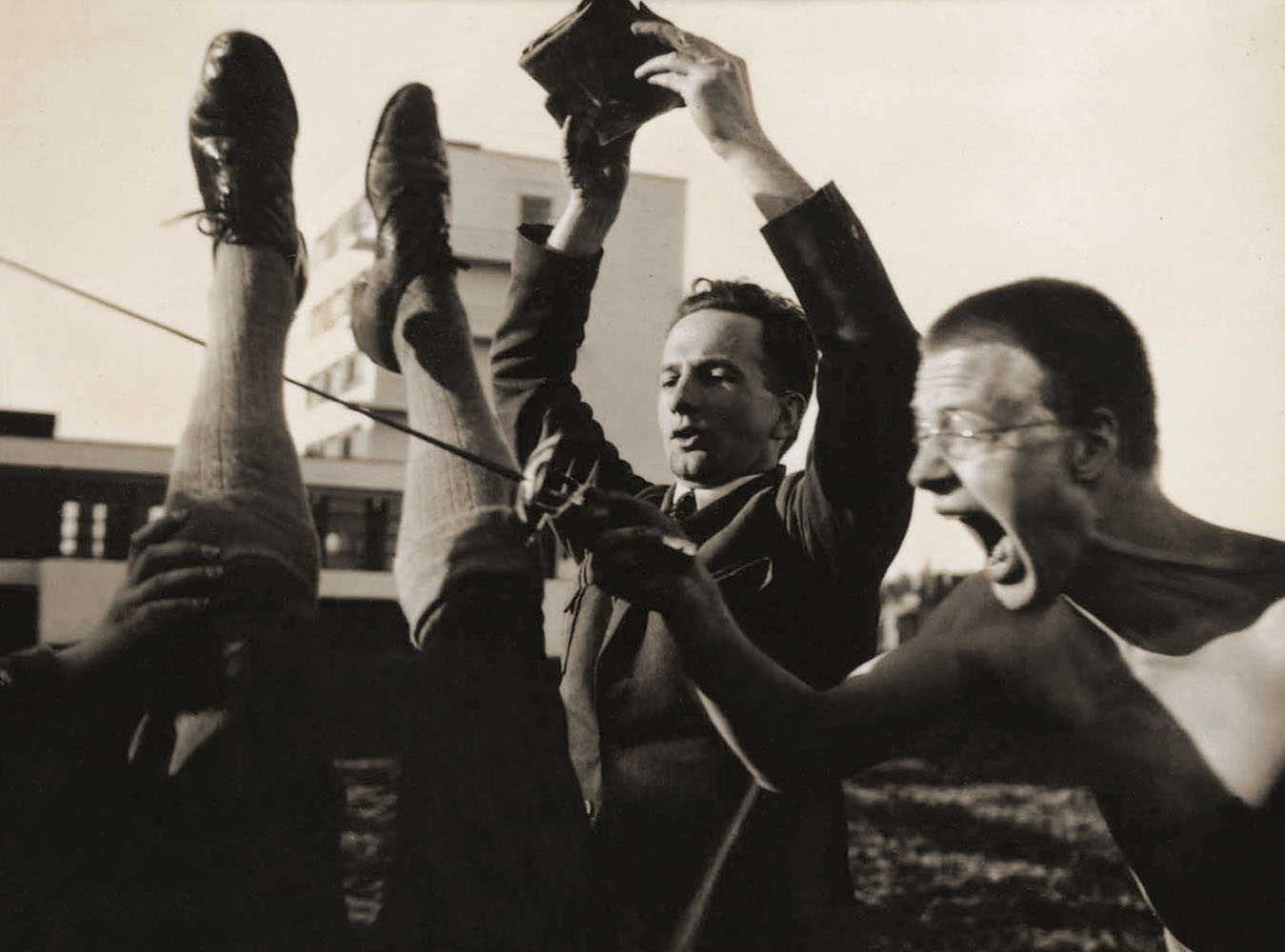 T. Lux Feininger (American born Germany, 1910-2011) 'Untitled (Georg Hartmann and Werner Siedhoff with Other Students)' 1929 T. Lux Feininger (American born Germany, 1910-2011) 'Untitled (Georg Hartmann and Werner Siedhoff with Other Students)' 1929