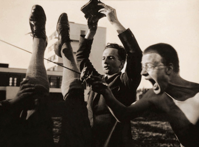 T. Lux Feininger (American born Germany, 1910-2011) 'Untitled (Georg Hartmann and Werner Siedhoff with Other Students)' 1929