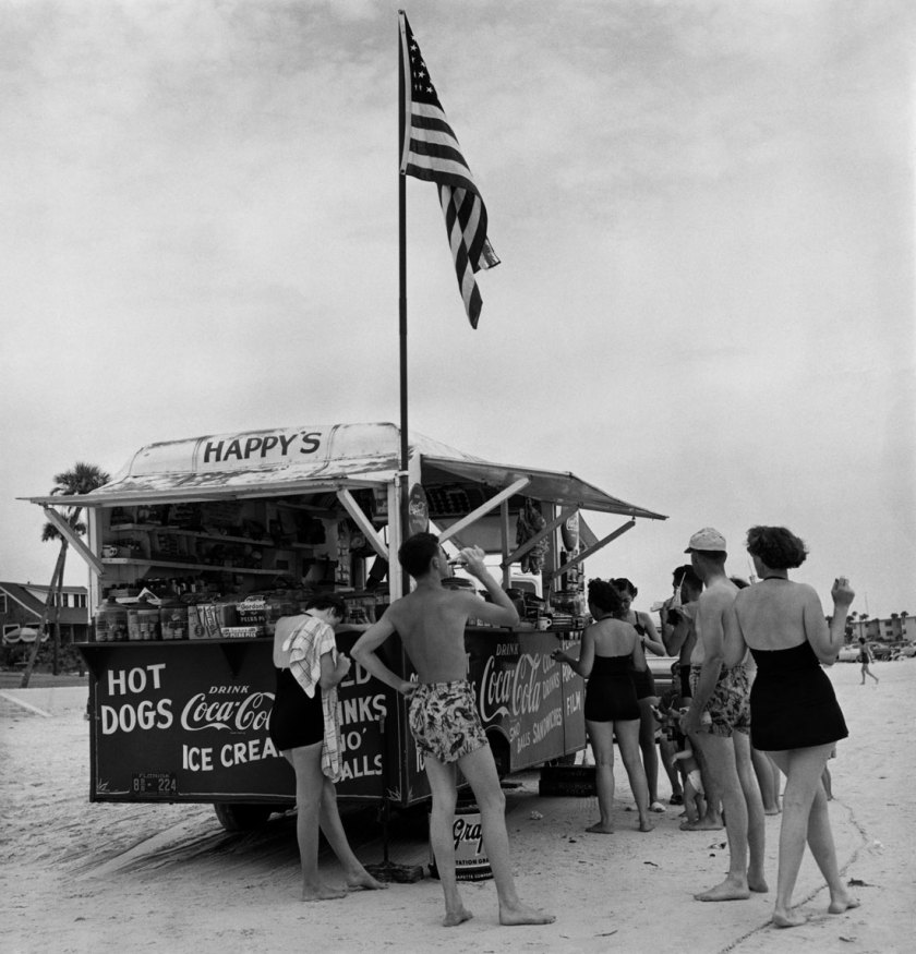 Berenice Abbott (American, 1898-1991) 'Happy’s Refreshment Stand, Daytona Beach, Florida' 1954
