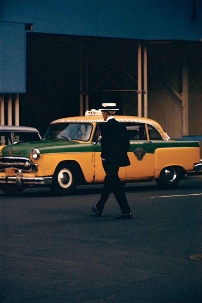 Saul Leiter (American, 1923-2013) 'Man with Straw Hat' c. 1955