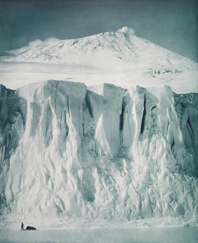 Herbert Ponting (British, 1870-1935) 'The ramparts of Mount Erebus' 1911