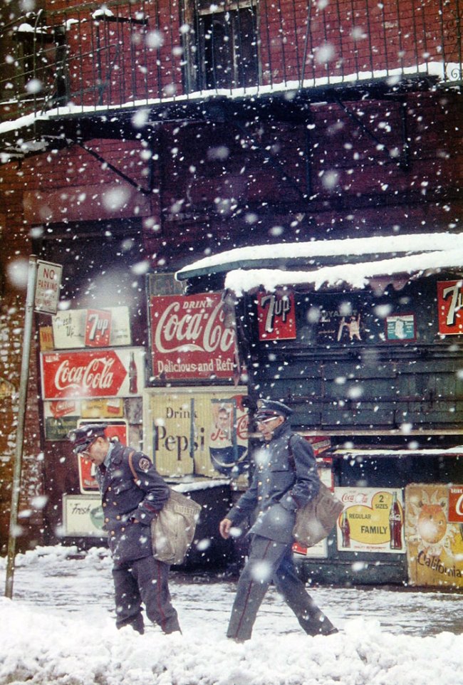 Saul Leiter (American, 1923-2013) 'Postmen' 1952