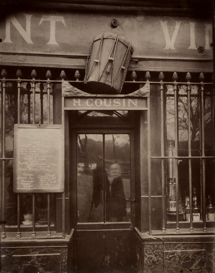 Eugène Atget (French, 1857-1927) 'Cabaret au Tambour, 62 quai de la Tournelle, 5th arrodissement' 1908