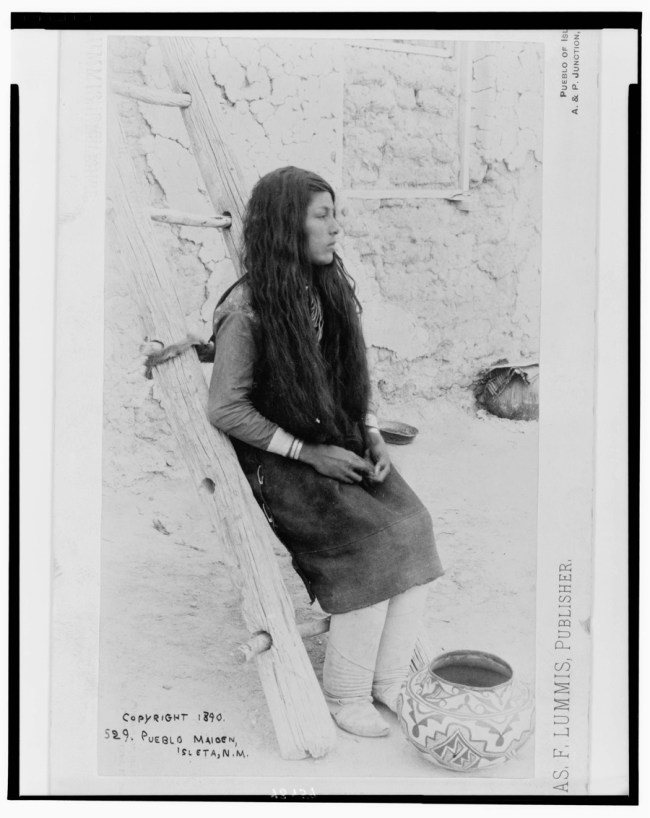 Charles Lummis (American, 1859-1928) 'Young Isleta Girl' Nd 