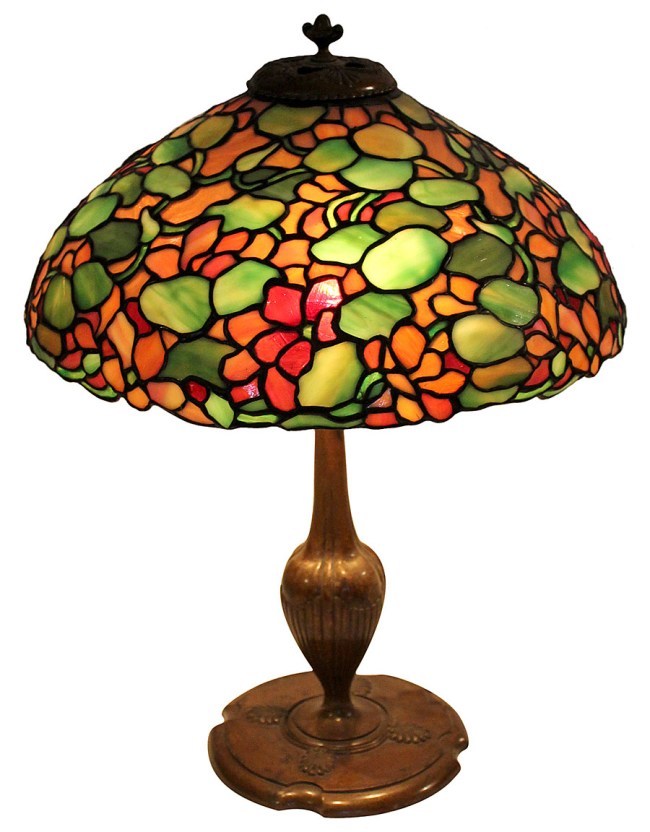 The Duffner & Kimberly Company. 'Lamp with Nasturtium Motif' Early 20th century. Collection of Dr. Byron Vreeland. Photo courtesy Christopher Martin