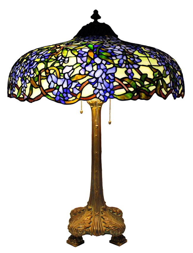 The Duffner & Kimberly Company. 'Lamp with Wisteria Motif' Early 20th century. Collection of Dr. Byron Vreeland. Photo courtesy Christopher Martin