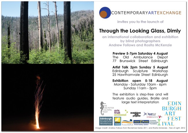 Andrew Follows. 'Through the Looking Glass, Dimly' invitation