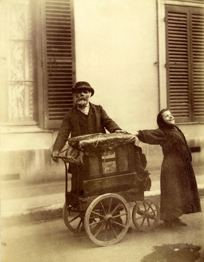Eugène Atget (French, 1857-1927) 'Chanteuse de rue et joueur d’orgue de Barbarie' 1898