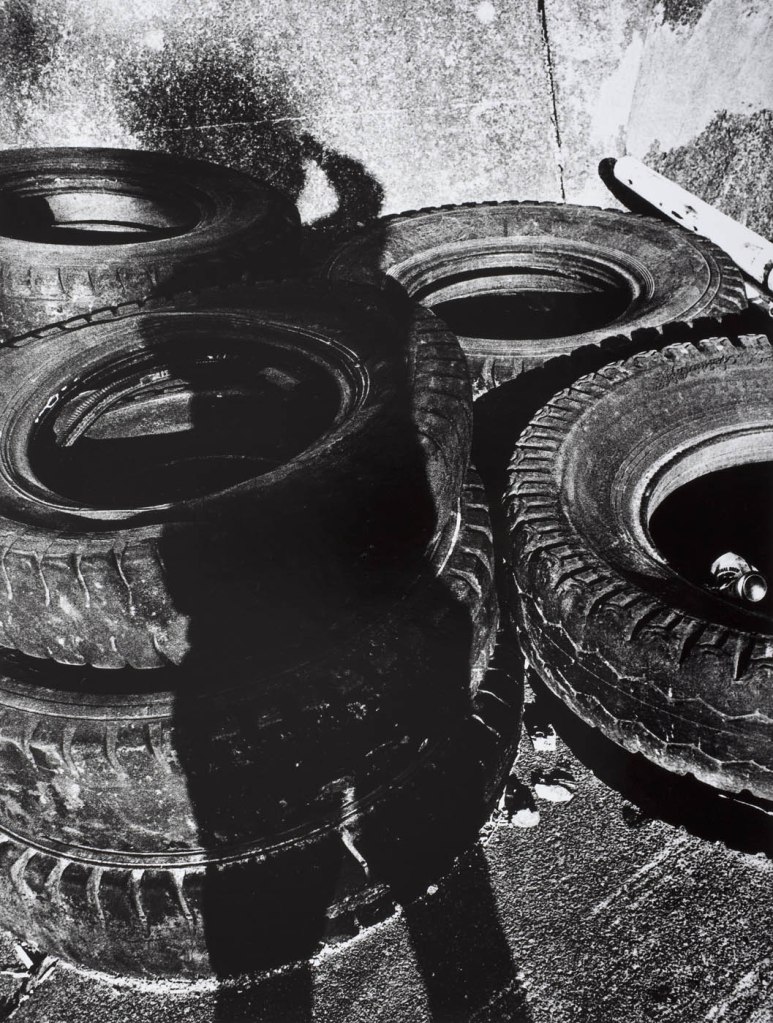 Daido Moriyama (Japanese, b. 1938) 'Untitled (shadows with tires)' Nd, printed 2009