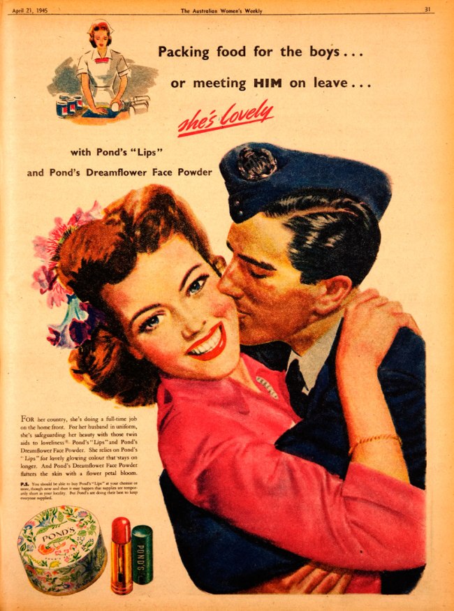 Anonymous designer and photographer. 'Advertisement for Ponds' 1945