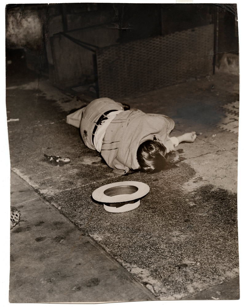 Weegee (Arthur Fellig) (American, 1899-1968) 'Untitled [Body of Dominick Didato, Elizabeth Street, New York]' August 7, 1936