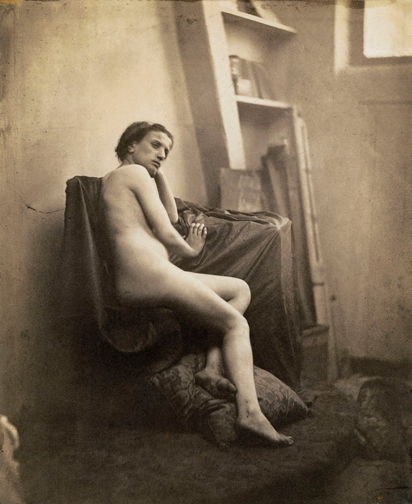 Franck-François-Genès Chauvassaignes (French, 1831 - after 1900) 'Untitled [Female Nude in Studio]' 1856-1859 from the exhibition 'Naked Before the Camera' at the Metropolitan Museum of Art, New York, March - September, 2012