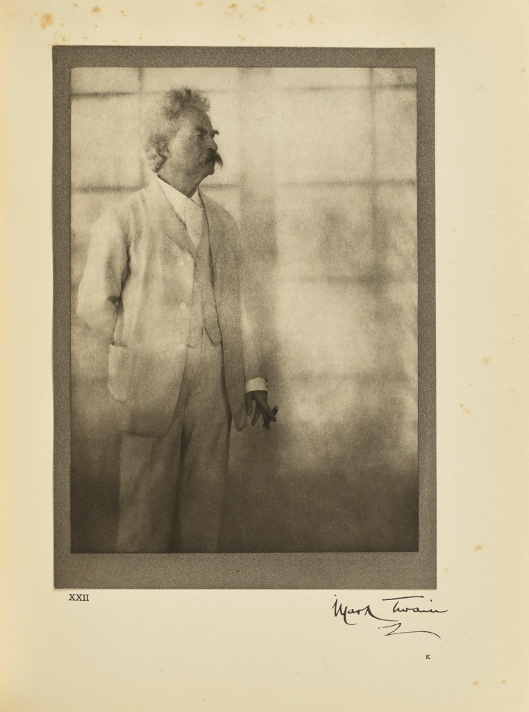 Alvin Langdon Coburn (British born United States, 1882-1966) 'Mark Twain (Samuel Langhorne Clemens)' Negative December 21, 1908; print 1913