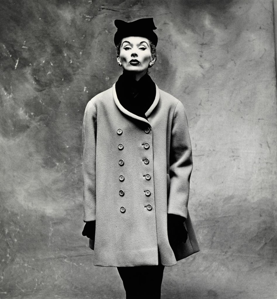 Irving Penn (American, 1917-2009) 'Balenciaga Little Great Coat (Lisa Fonssagrives-Penn), Paris, 1950' 1950 from the exhibition 'Irving Penn: Diverse Worlds' at Moderna Museet Malmö, Sweden, June-  September, 2012