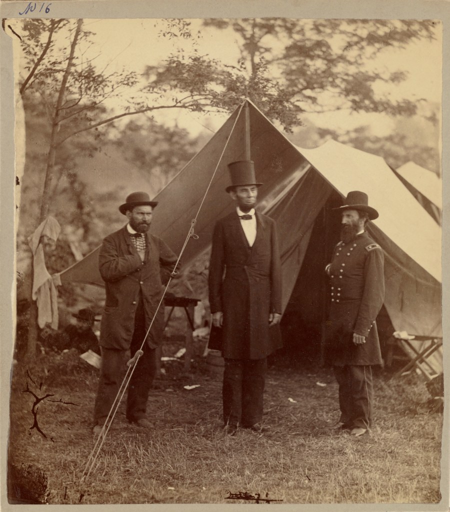 Alexander Gardner (American born Scotland, 1821-1882) 'President Lincoln, United States Headquarters, Army of the Potomac, near Antietam, October 4, 1862'