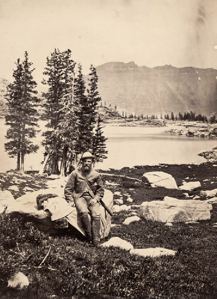 Timothy H. O'Sullivan (American born Ireland, 1840-1882) 'Clarence King in Uinta Mountains, Utah' 1869