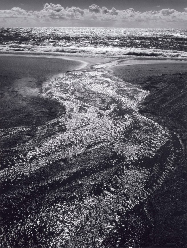 Ansel Adams (American, 1902-1984) 'Stream, Sea, Clouds, Rodeo Lagoon, Marin County, California' 1962
